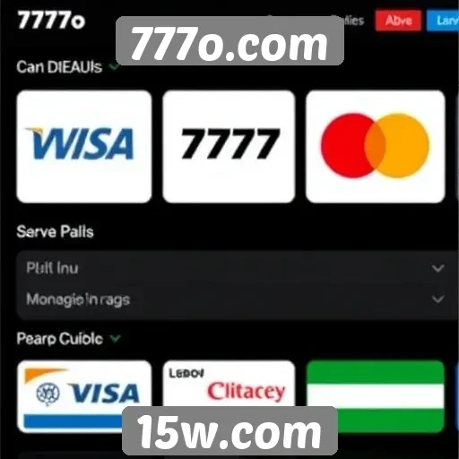 opções de pagamento disponíveis no 777o.com